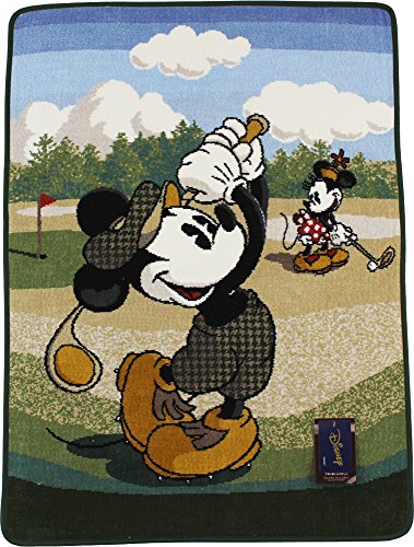 UCHINO Disney シェニール ミッキー&ミニー ゴルフバスタオル 50×70cm グリーン 4080B236 G