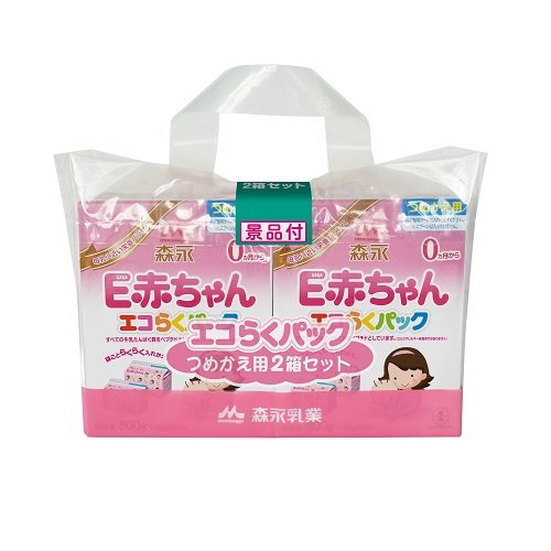 森永 E赤ちゃん エコらくパック つめかえ用 800g(400g×2袋)×2箱 景品付き